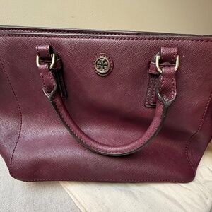 Vintage Tory Burch Robinson Mini Square Tote in Shiraz Saffiano Leather With Bag